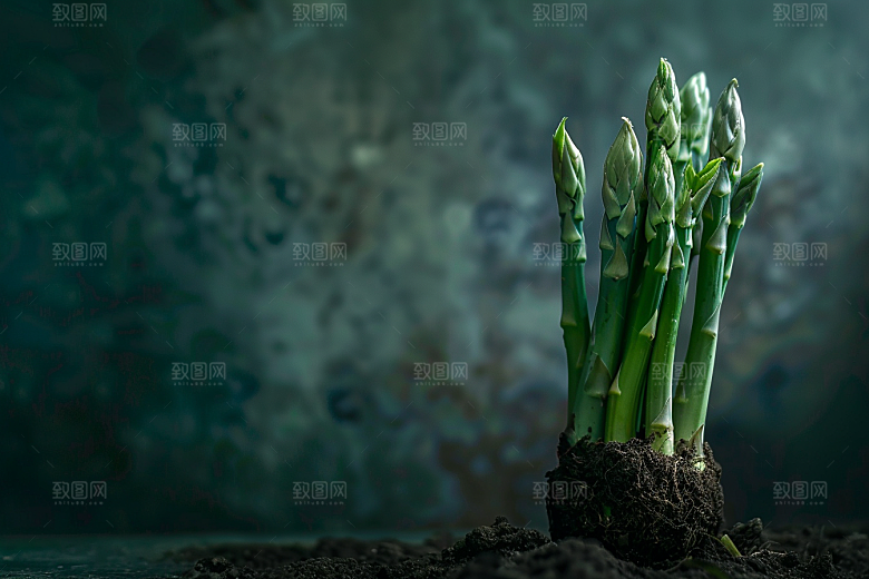 芦笋绿色轻食摄影图