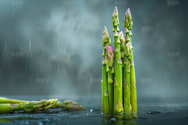 芦笋蔬菜健身餐摄影图