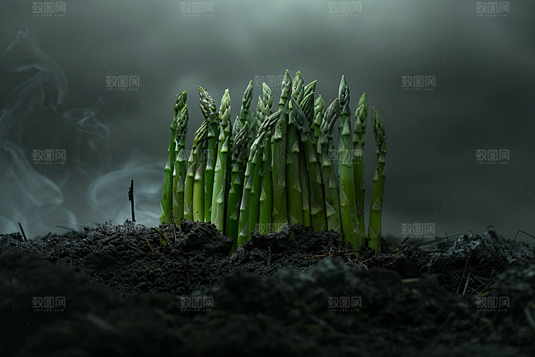 芦笋绿色轻食摄影图