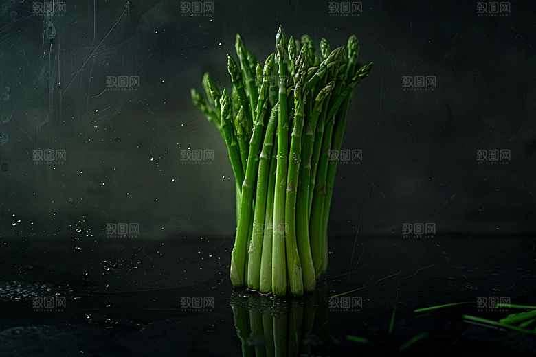 芦笋轻食健康食品摄影图