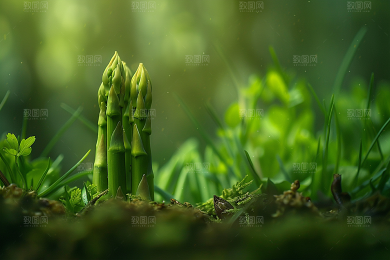芦笋轻食健康食品摄影图