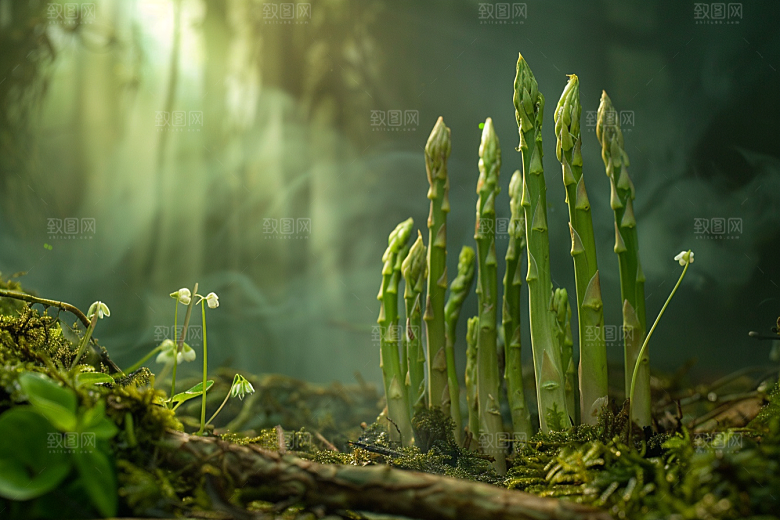芦笋健身餐自然摄影图