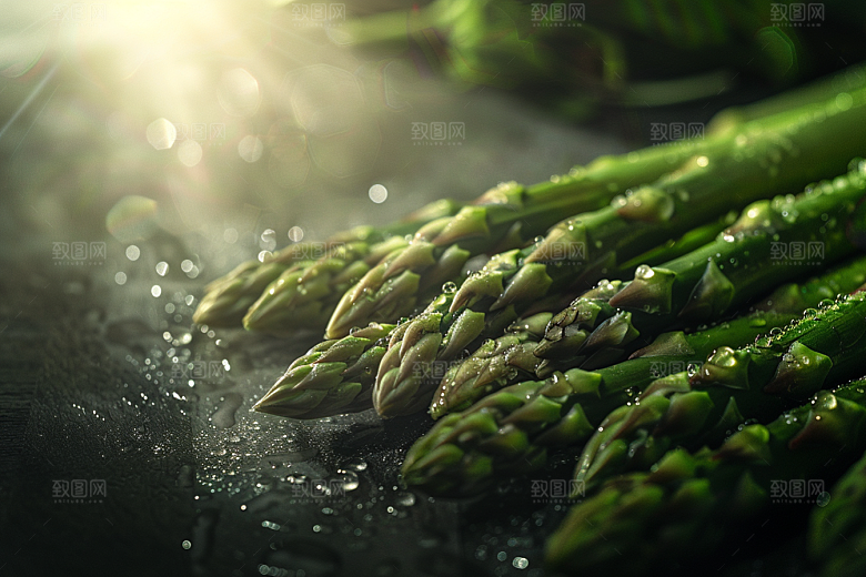 芦笋健身餐轻食摄影图