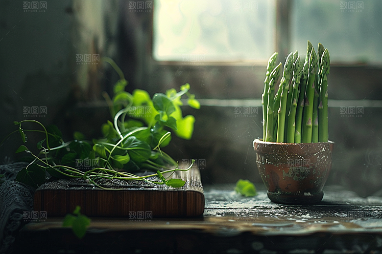 芦笋抗癌自然摄影图