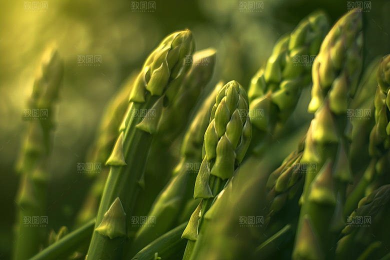 芦笋轻食绿色摄影图
