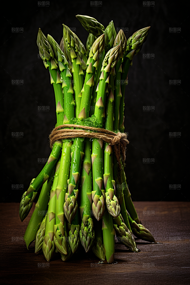 芦笋轻食绿色摄影图