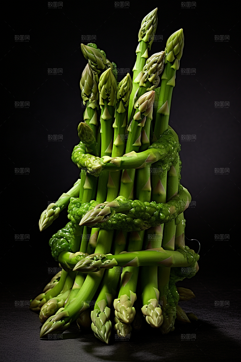 芦笋绿色轻食摄影图