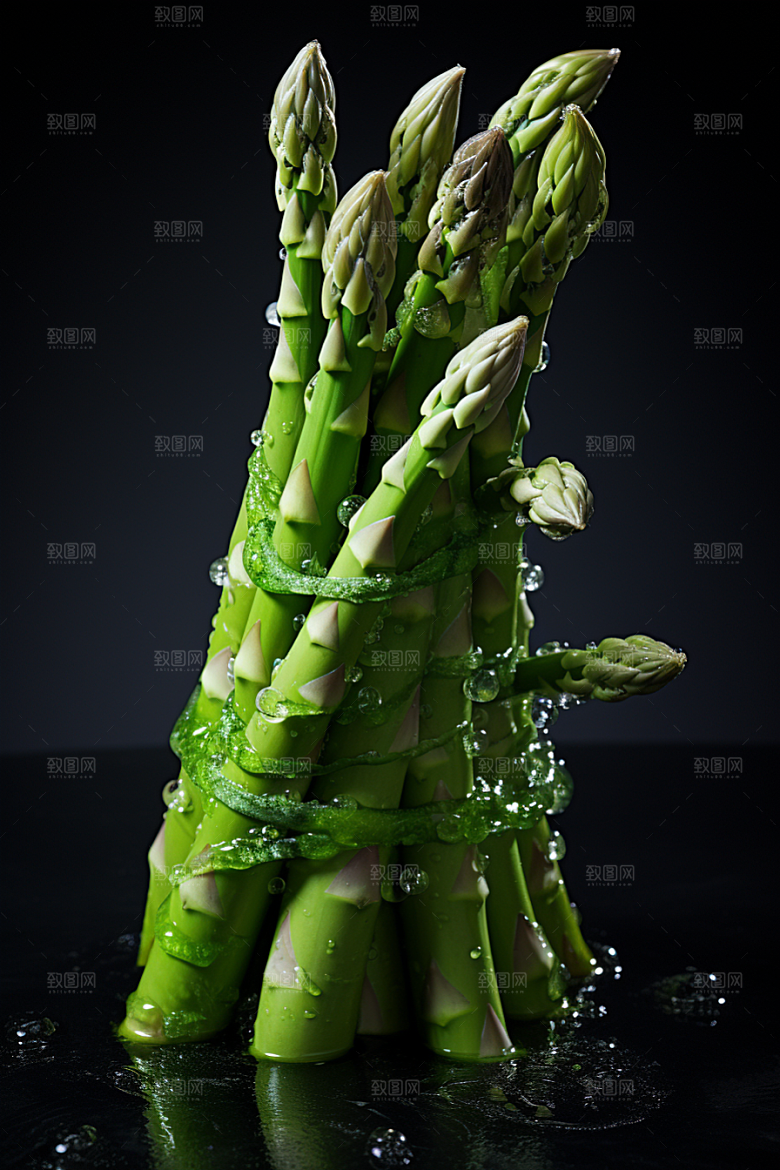 芦笋蔬菜健身餐摄影图