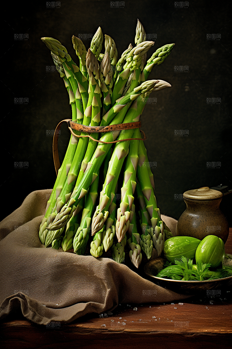 芦笋轻食蔬菜摄影图