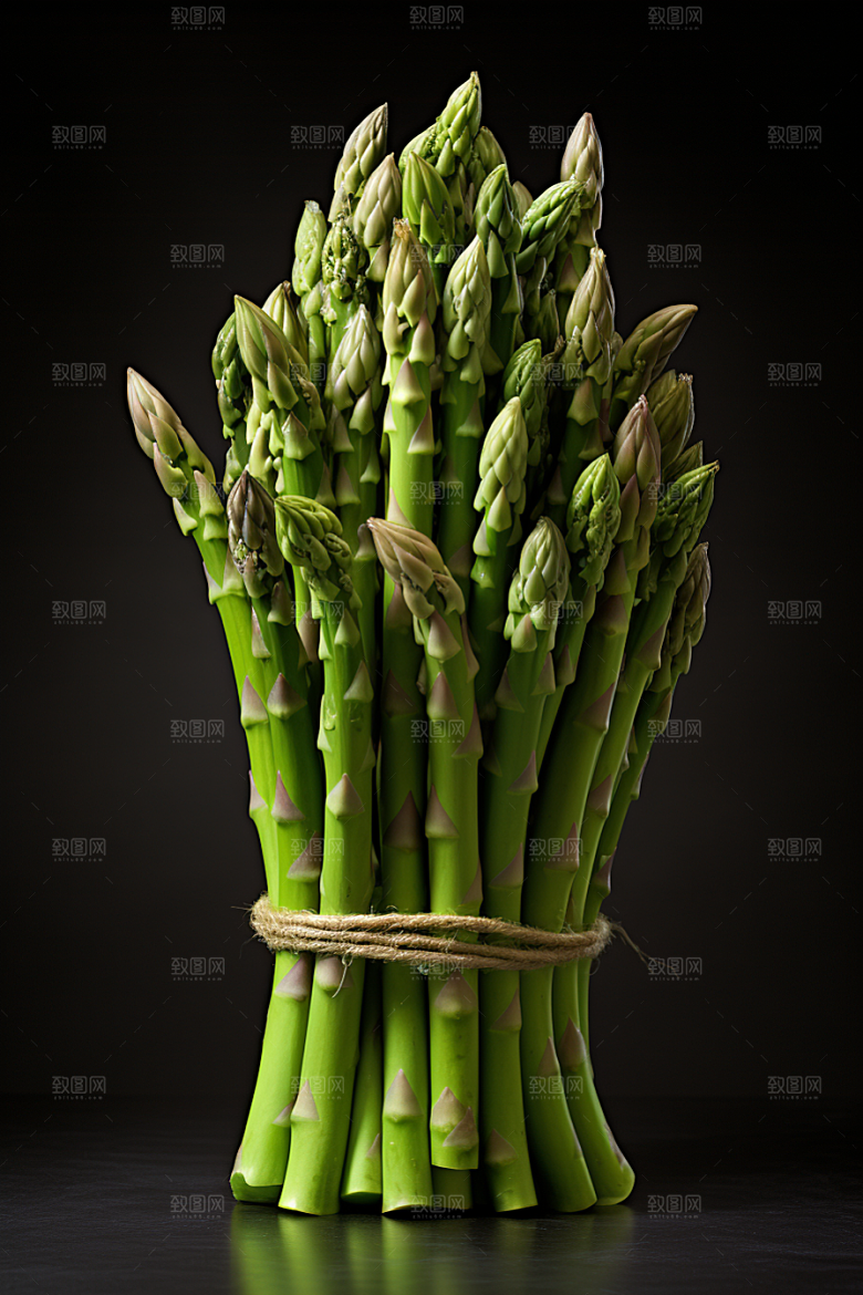 芦笋绿色轻食摄影图