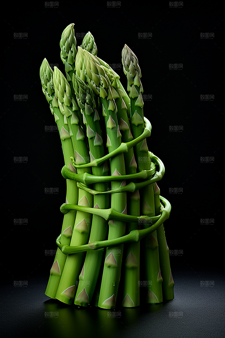 芦笋健身餐轻食摄影图