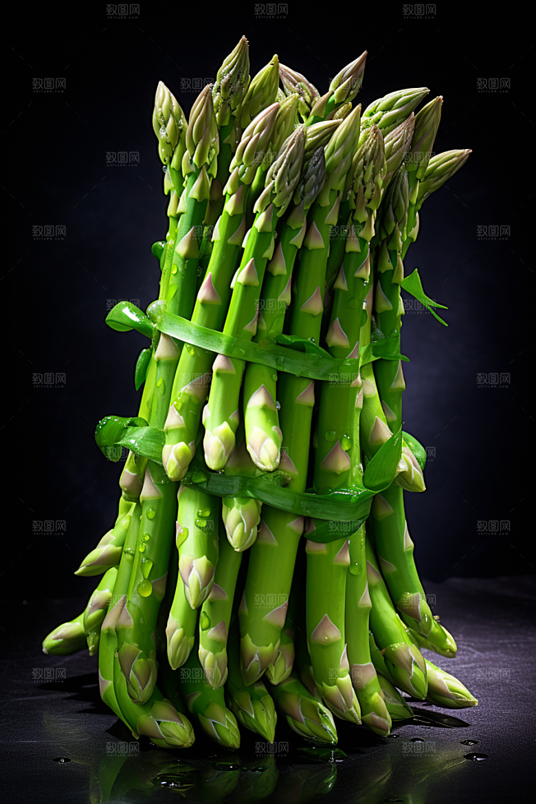 芦笋健身餐轻食摄影图
