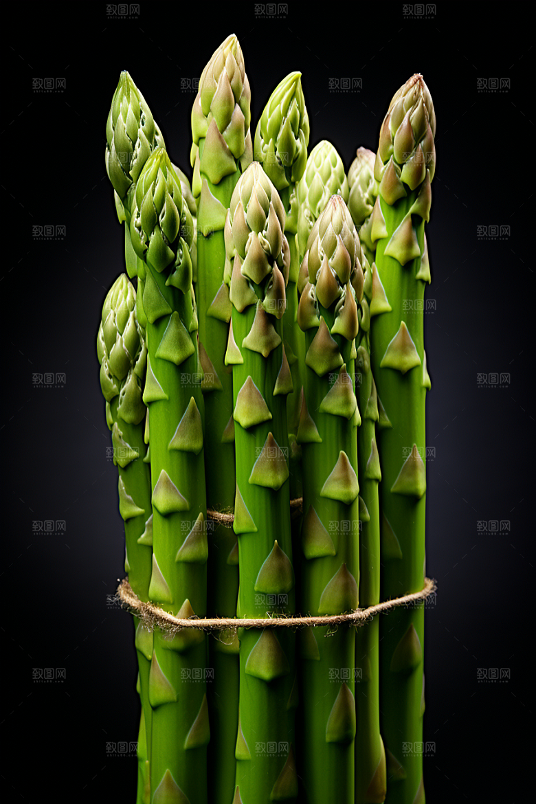 芦笋轻食健身餐摄影图