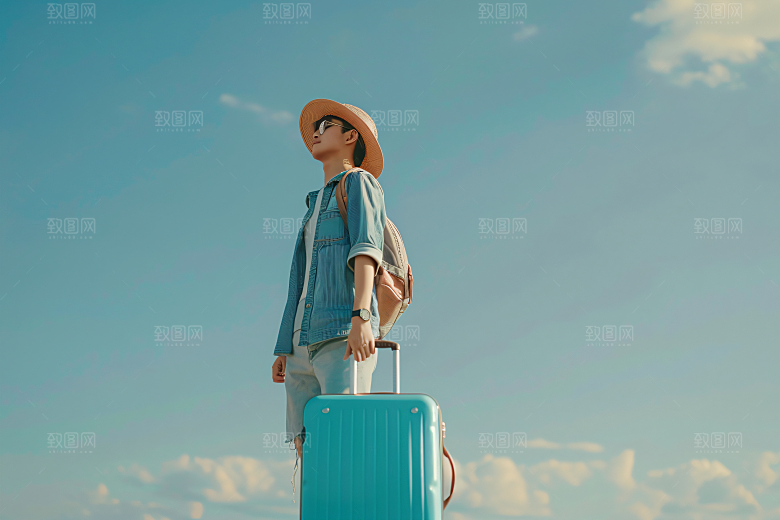 旅行人物旅客游客摄影图
