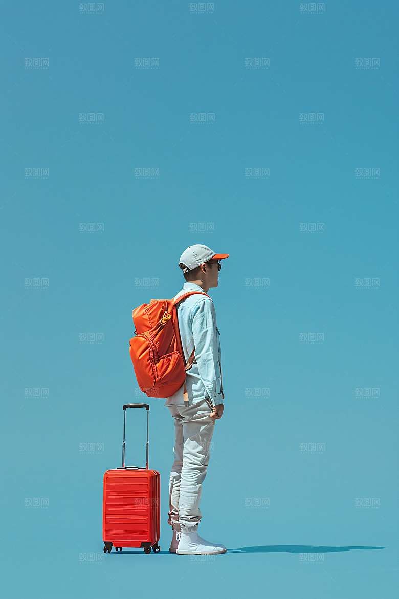 旅行人物游玩户外摄影图