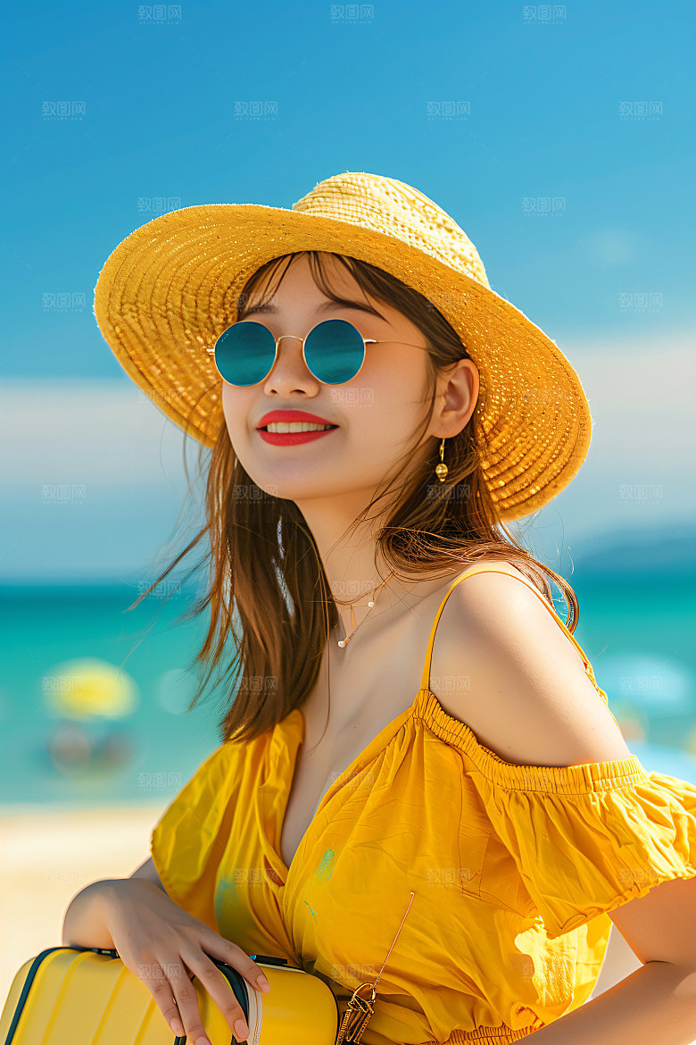 旅行人物小长假户外摄影图