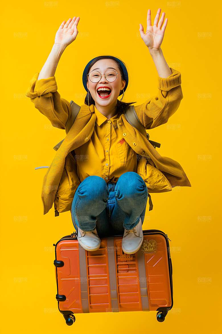 旅行人物出行户外摄影图