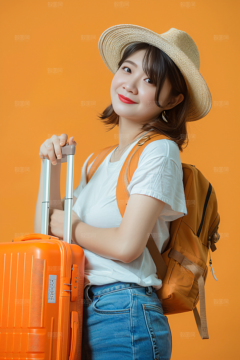 旅行人物旅客游玩摄影图