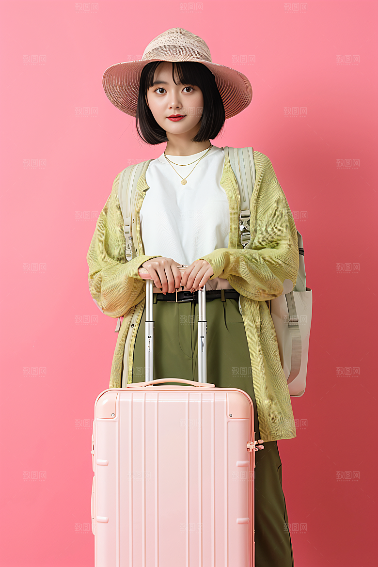 旅行人物度假自由行摄影图