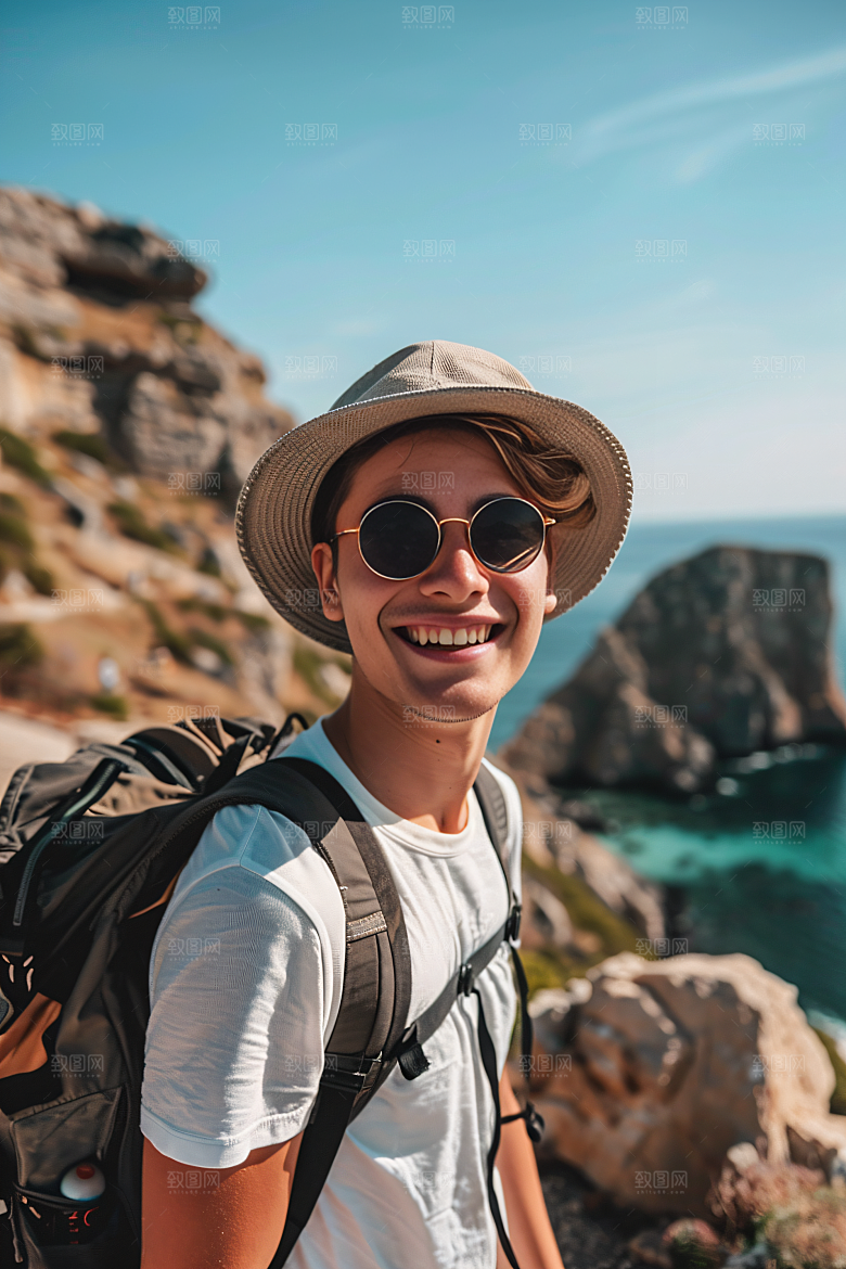 旅行人物旅客游玩摄影图