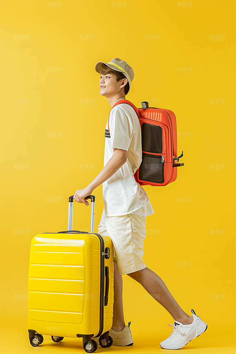 旅行人物清新户外摄影图