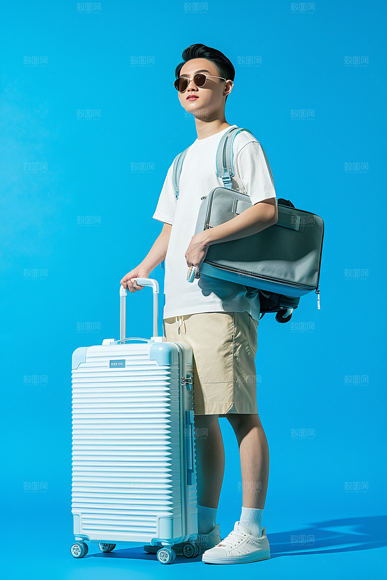 旅行人物度假游玩摄影图