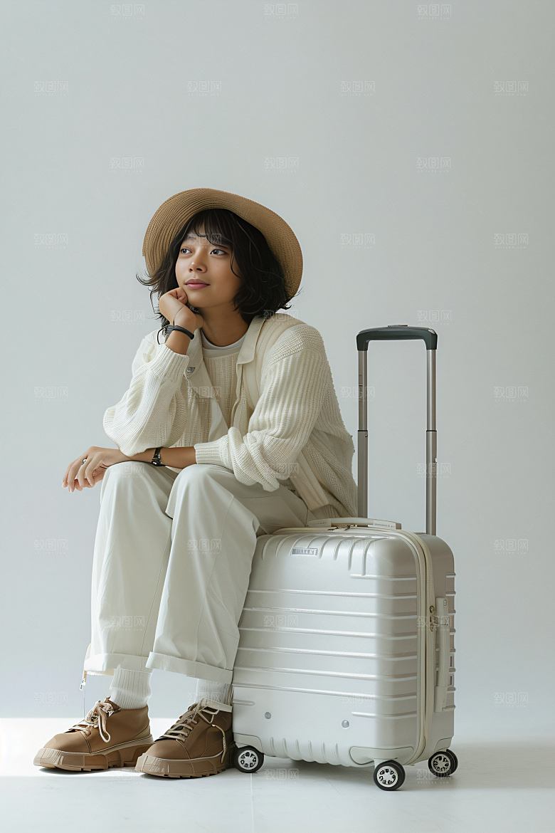 旅行人物自然游玩摄影图