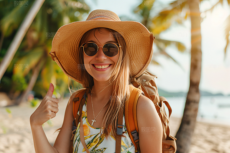 旅行人物游玩自由行摄影图