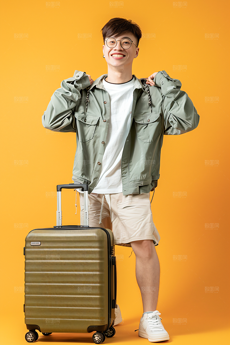 旅行人物自由行自然摄影图
