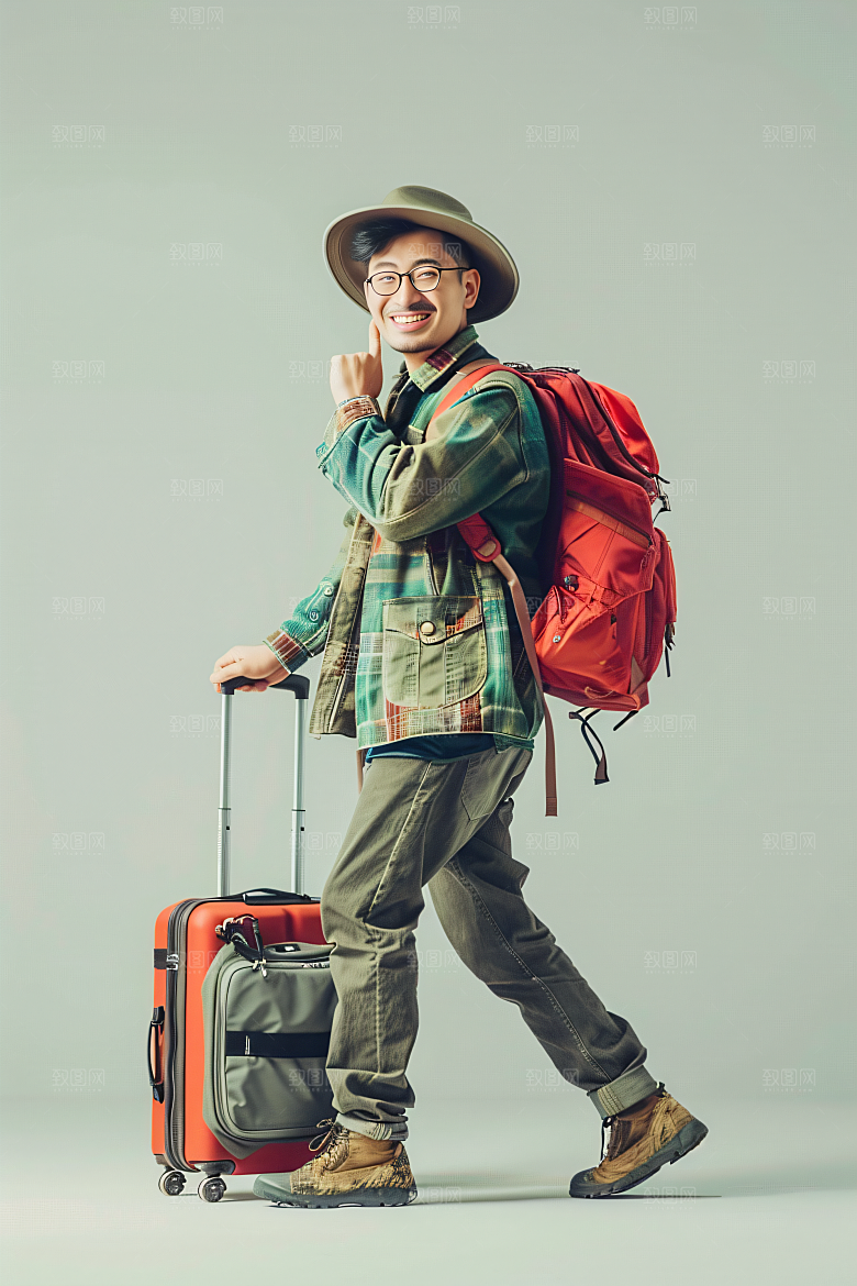 旅行人物旅客游玩摄影图