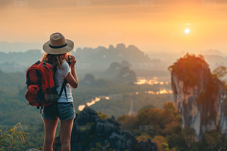 旅行人物游客高清摄影图