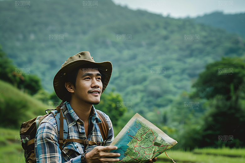 旅行人物度假户外摄影图