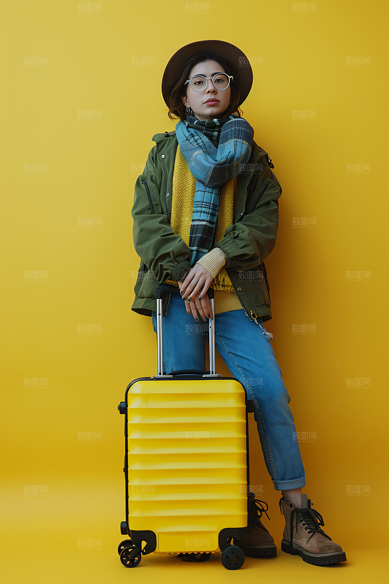旅行人物度假户外摄影图