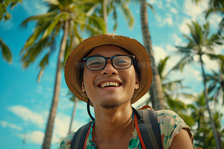 旅行人物出行游玩摄影图