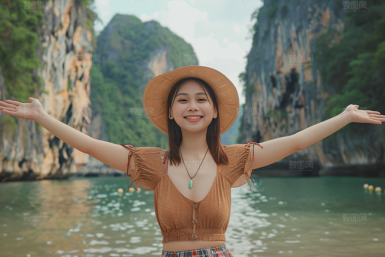 旅行人物彩色高清摄影图