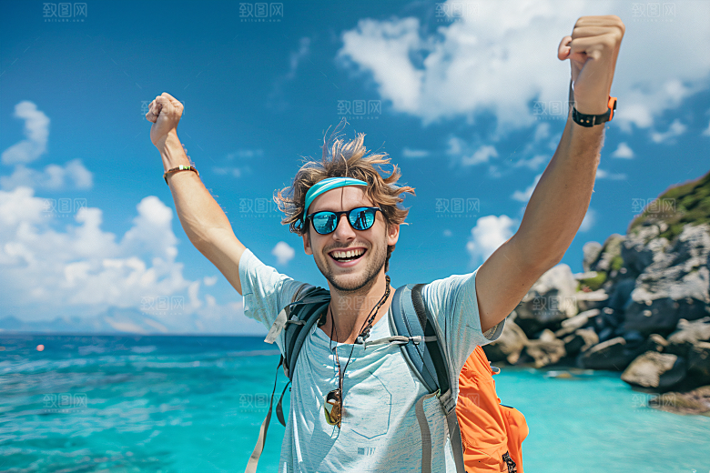 旅行人物游客户外摄影图