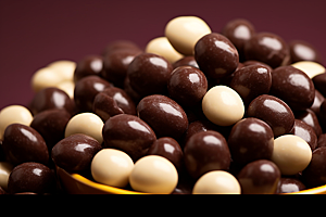 麦丽素巧克力球美食摄影图