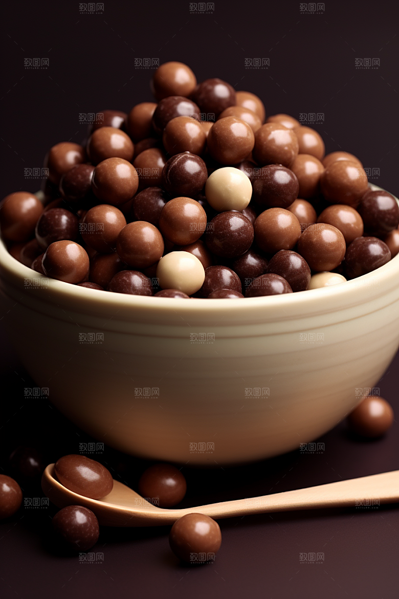 麦丽素甜品美味摄影图