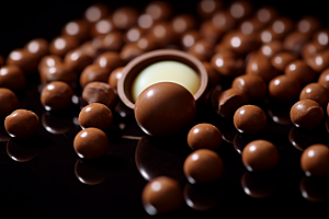 麦丽素零食巧克力球摄影图