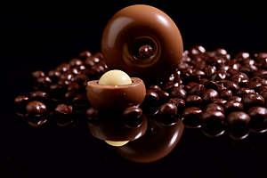 麦丽素美食巧克力球摄影图
