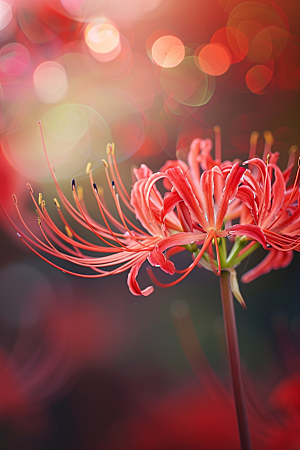 彼岸花优雅花朵摄影图