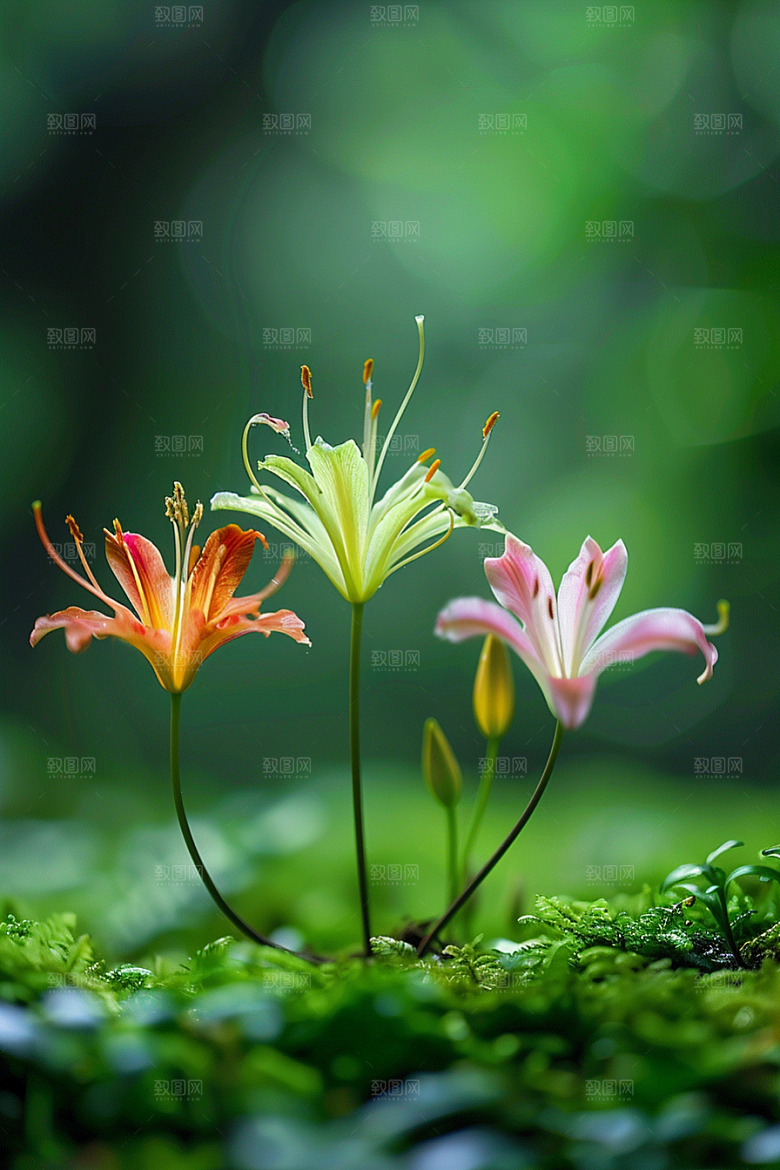 彼岸花石蒜自然摄影图