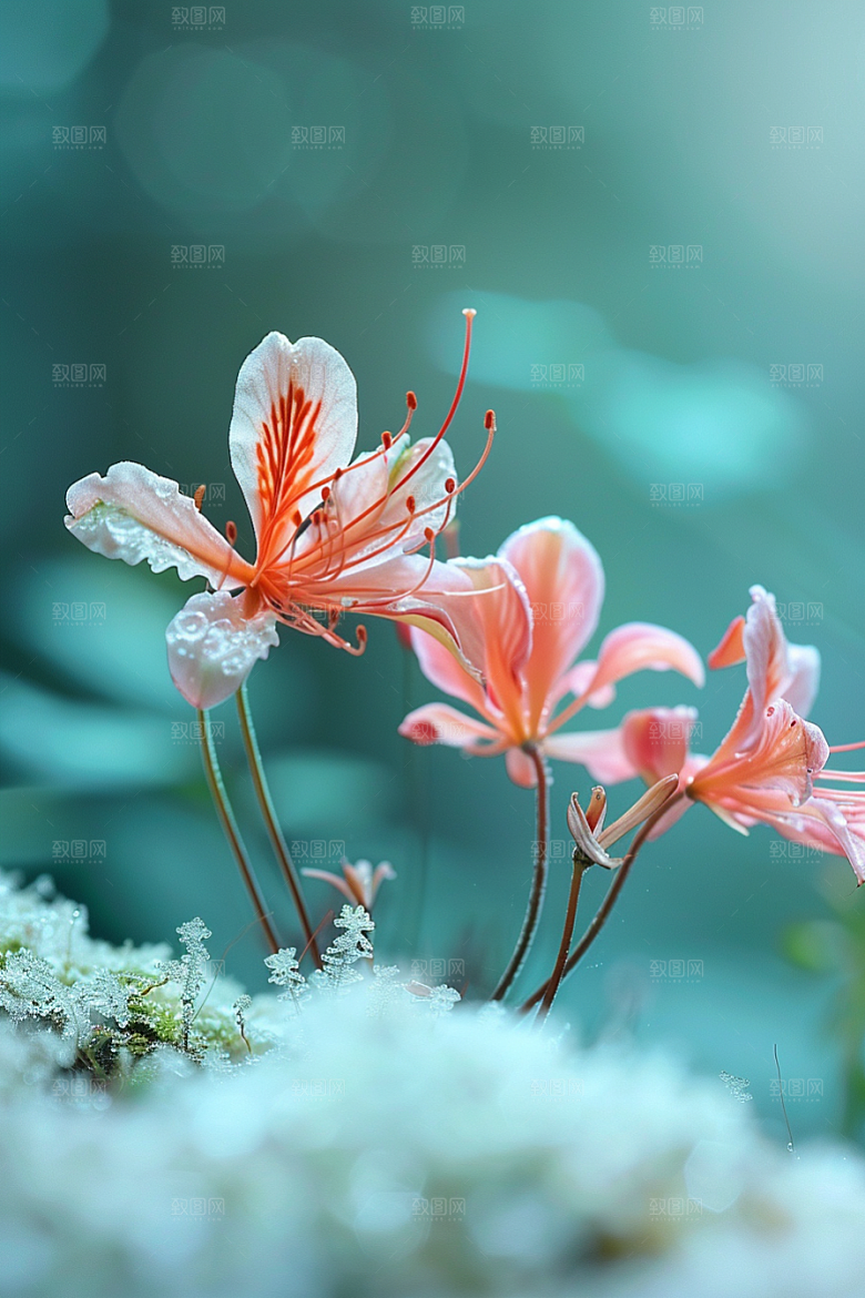 彼岸花花朵特写摄影图