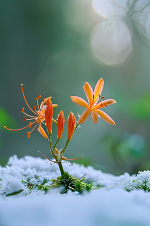 彼岸花植物优雅摄影图