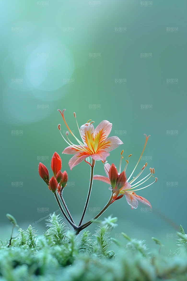 彼岸花石蒜花朵摄影图