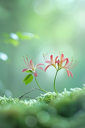 彼岸花唯美植物摄影图