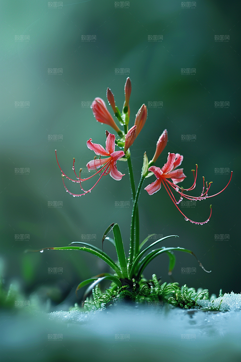彼岸花石蒜唯美摄影图