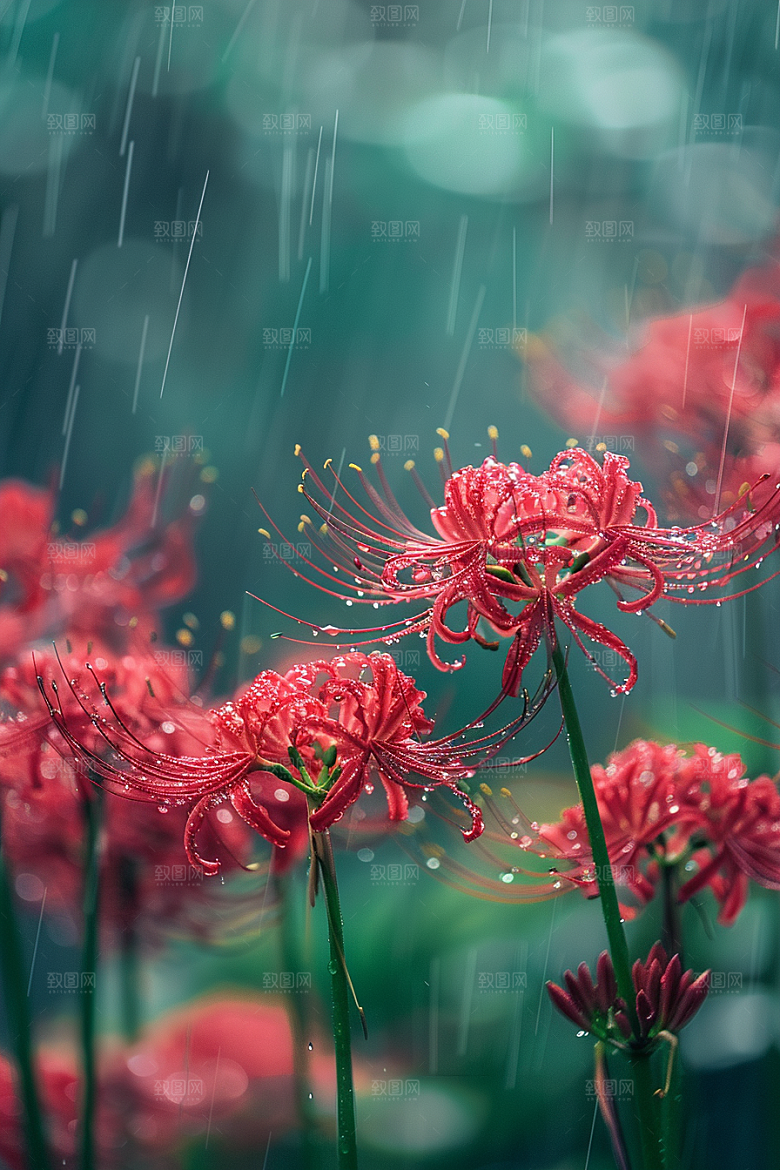 彼岸花优雅花朵摄影图