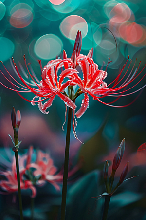 彼岸花花卉石蒜摄影图