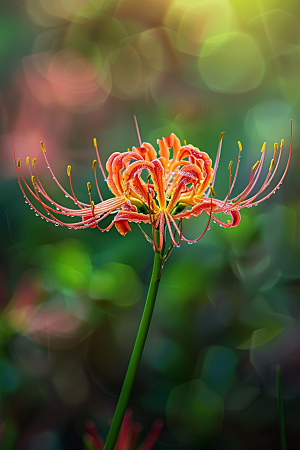 彼岸花优雅花朵摄影图
